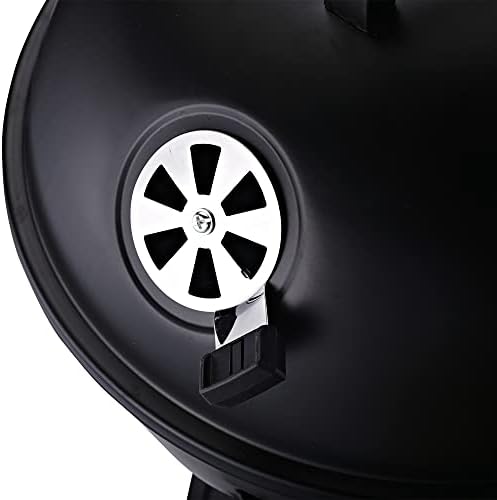 Outsunny Portable Small Charcoal Grill Barbecue BBQ Mini Tabletop Picnic Cooking Smoker Family Party Camping with Grid Tripod - Black