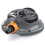 Brandson - 3/4 Zoll Rasensprinkler Flächenregner - Garten Sprinkler - 8 verstellbare Sprühformen - 110 m² Beregnungsfläche – Viereckregner - Rasensprenger inkl. Schnellkupplungsadapter