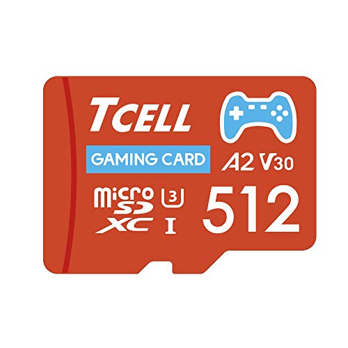 Tcell Gaming 512Gb Micro Sd Card, Nintendo Switch Memory Card, Microsdxc A2 Ush-I U3 V30 High Speed Read 100Mb/S Write 80Mb/S With Adapter, Designed For Gaming Console #TOP4