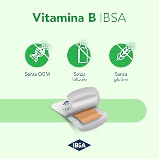 Vitamina B IBSA - 30 Film Orodispersibili. Integratore alimentare a base di Vitamine B6, B12 e Acido Folico che contribuiscono a ridurre stanchezza e affaticamento. Gusto arancia