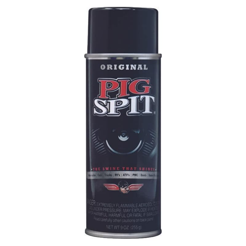 PSO Spit Original for Use on Motors, Transmissions, Vinyl and Black Plastic Trim Components and Tires, 9 oz, Single 9 Ounce (Pack of 1)