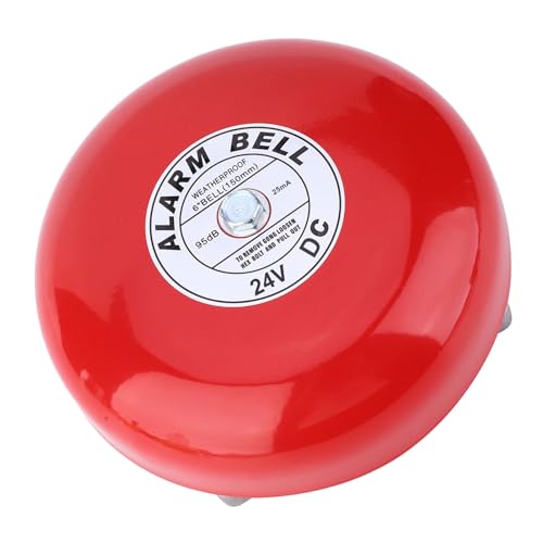 Sunicon 95dB Campainha de Alarme de Incêndio, CB 6B 5.9in Base de Alumínio Elétrica Redonda Campainh