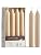Leor & Lair Beige Candlesticks – Pack of 8 Unscented Short Candle Sticks with Cotton Wick – 5 Hour Burn 6 Inch Taper Candles for Rustic Table Candles & Everyday Dinner