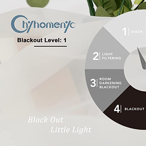 Chyhomenyc Sheer Window Valance Curtains, 2Pcs Set, Light Filtering Kitchen Valances Windows Treatment, Small Rod Pockets Voile Sheer Curtains For Living Room/Bathroom/Basement, 42 X 14 In, Ivory #TOP7