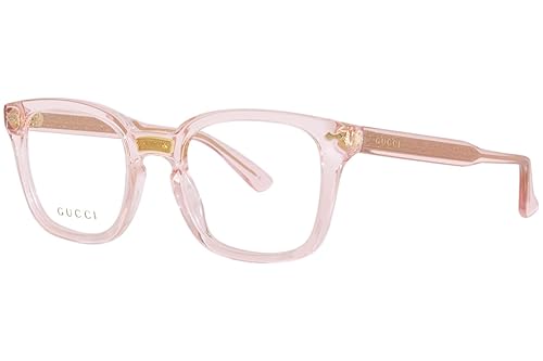 GG0184O 013 Transparent Pink Square Unisex Eyeglasses