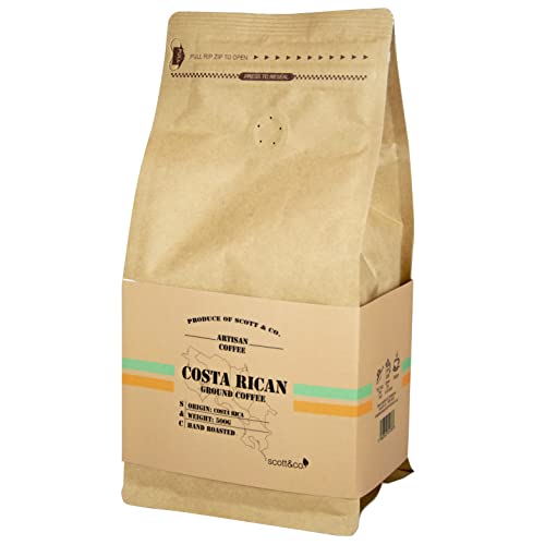 Costa Rican Ground Coffee. 100% Arabica Medium Roast Ground Coffee, Single Origin. 500g