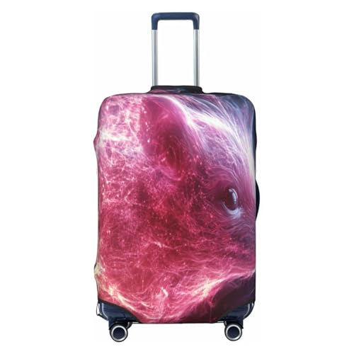 The Glowing Hedgehog Durable Luggage Cover Suitcase Protector Anti-Scratch Luggage Cover Fits 18-32inch Luggage, Black, Small