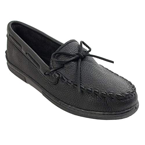 Preisvergleich Produktbild Minnetonka Moosehide Classic Mokassins für Herren, Schwarz, 43.5 EU