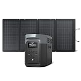 EF ECOFLOW Solar Generator DELTA 2 Max 2048Wh with 220W Solar Panel, LiFePO4 Battery Portable Power