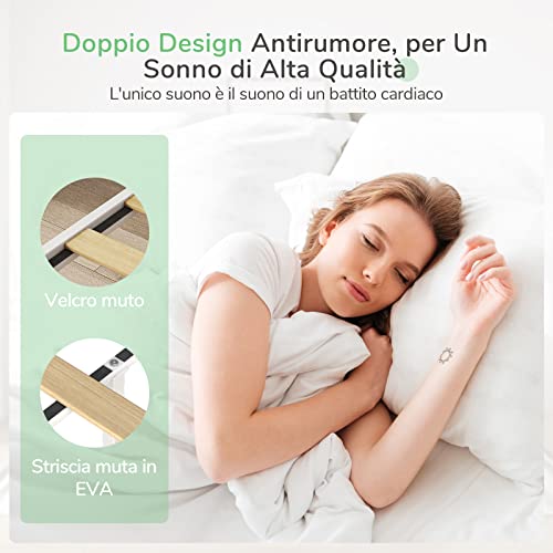 Novilla Rete Letto Matrimoniale 160x190 con Testiera e Pediera, Struttura Letto a Doghe in Legno, Spazio di Archiviazione Sotto al Letto, Adatto per Molti Tipi di Letti e Materassi, Bianco - 6