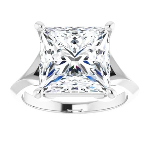 Split Shank Princess Cut Lab Diamond Engagement Ring 3 Ct.3
