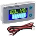 Battery Monitor, DROK 10-100V Digital Battery Capacity Tester, Percentage Level Voltage Temperature Switch Meter Gauge 12V 24V 36V 48V LCD Display Marine RV Battery Power Indicator Panel