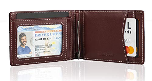 Monsoon [SAFARI Genuine Leather Slim Mens Wallet with Money Clip | RFID Blocking | Top Grain Leather Wallets for Men - Black 6