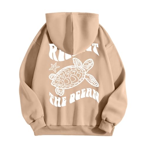 Sweat à capuche pour femme Respect the Ocean pull sport décontracté