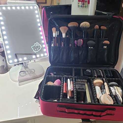 Impressions Vanity Hello Kitty Touch Pro Makeup Mirror With Bluetooth Speaker And 360 Rotation, Touch Sensor Vanity Mirror With Led Lights And Usb Charging Port #TOP7