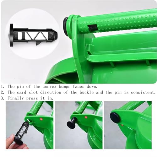 Image of 6PCS Wheelie Bin Lid Hinge PinPlastic Wheelie Bin Lid Hinge Pin Wheelie Trash Bins for 80-240 L Household and Commercial(Black,67 x 31 mm)