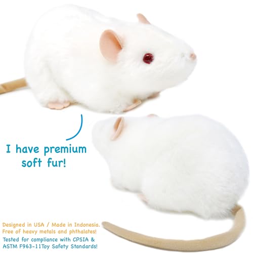 TigerHart Wylie The White Rat - 7 Inch Stuffed Animal Plush