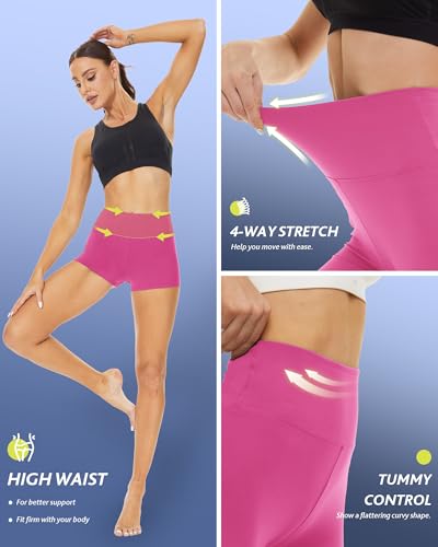 Image of CAMPSNAIL Workout Biker Shorts Women - 3 inch /5 inch /8 inch High Waisted Tummy Control Spandex Booty Volleyball Shorts for Yoga Dance
