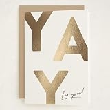 Minted | Congratulations Greeting Card, 5x7 w/Envelope | Yay For You!