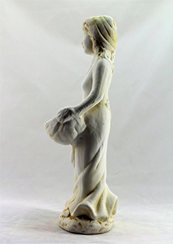 Home and Garden Products Large Lady Garden Ceramic Ornament Figure antique White Bird feed bath
