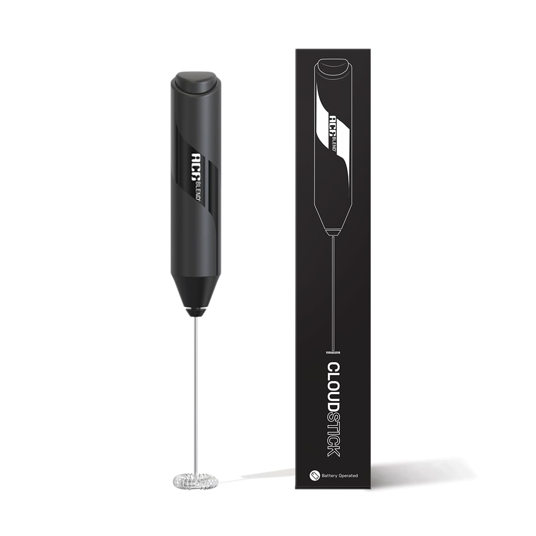 Ace Blend Cloudstick Coffee Frother | Coffee Blender & Milk Frother | Electric Coffee Beater for Lattes, Cappuccino, Chocolate, Cold Coffee, and More | Handheld, Battery-Operated, Black (B0CMQFVRTS) Amazon Price History, Amazon Price Tracker