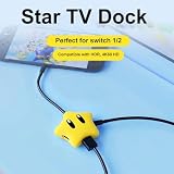 RREAKA Stacja dokująca Switch2 do Nintendo Switch 2 i 1, adapter gwiazdkowy z 4K przy 60 Hz, port USB 3.0, ładowanie typu C 100 W, światło LED, przenośna stacja dokująca Star, do przełącznika 1/2