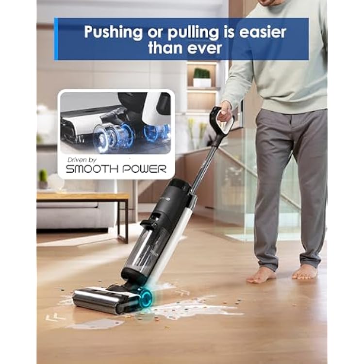 Tineco Floor ONE S7 FlashDry Smart Cordless Wet Dry Vacuum Cleaner, Long Runtime, Great for Sticky Messes, Self-Cleaning, 158FHot Air FlashDrying, Dual-Sided Edge Cleaning, Extended Battery Lifespan