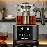akacozie 1.3L Eelctric Kettle,Tea Kettle with Temperature Control,Black