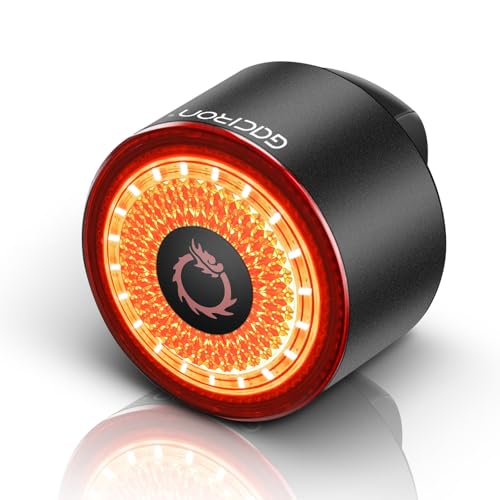 Gaciron Rear Bike Light LOOP-100 Super Bright with Magnetic Force, Bike Rear Lights with Smart Brake Function, 7 Working Modes, IPX6 Waterproof, Bicycle Light USB Rechargeable for Safety & Warning