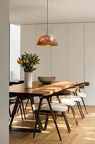 bamyum Vintage Ceiling Lights Living Room Kitchen Metal Ø 40cm E27 Copper Colour Pendant Light Fitting Light Shade Industrial Ceiling Lights Lampshade