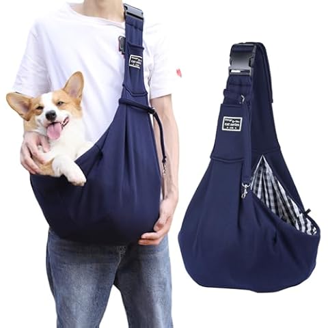 Dog Sling Carrier, GegXcn Puppy Sling, Adjustable Shoulder Strap, Soft Comfortable, Maximum Weight of 6.5 kg Cover