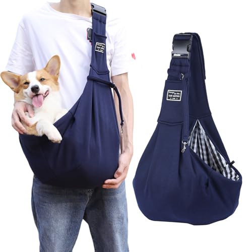 RNXSIB Hundetrage, Tragetuch Hund, Hunde Tasche Haustiere Bis 7.5 kg, Verstellbar Sicherer Tragegurt Hundetragetasche, Tragetasche Hund, Für Kleine Hunde Für Spaziergänge