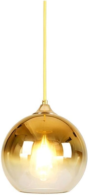 Gradient Glass Ball Light Nordic Postmodern Restaurant Droplight Creative Bedroom Kitchen Island Chandelier Adjustable Personality Bar Hanging Lighting E27 Lighting Device/Rose d