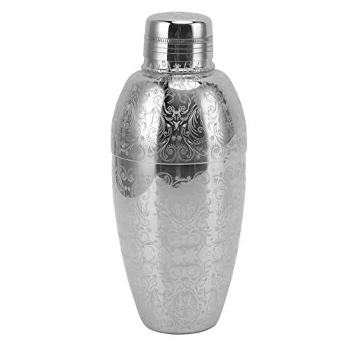 SYUULCOI - Cocktail-Shaker, amerikanischer Stil, 304 Edelstahl, Cocktail-Barkeeper-Mixer, Shaker für Bar-Zubehör (Radierung)