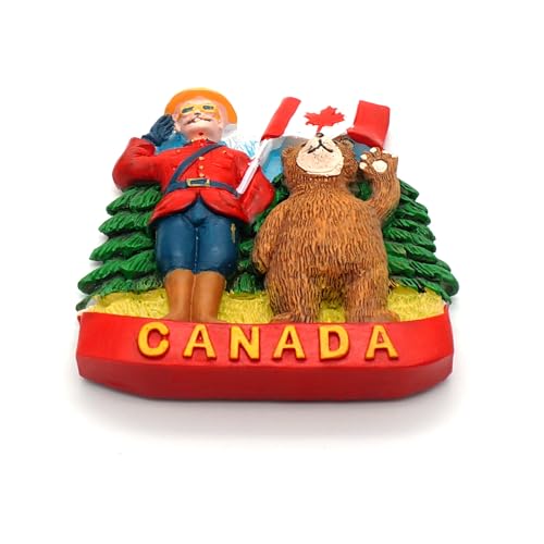 Imán decorativo de resina con diseño de Canadá miniatura 2