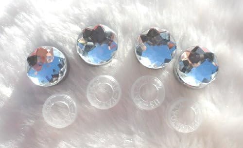 CLEAR Crystals License Plate Screw Caps