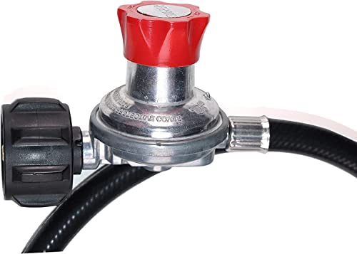 Dozyant 5 Feet 0-20 Psi Adjustable High Pressure Propane Regulator With Hose For Qcc1/Type1 Propane Tank Cylinder Fits For Lp Gas Grill Turkey Fryers Patio Heaters And More Appliances-Safety Certified #TOP2