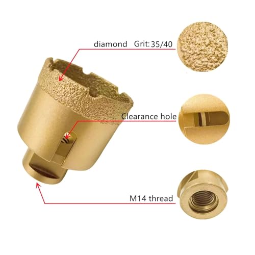 Foret diamanté brasé M14 conception robuste couleur rouge - 5