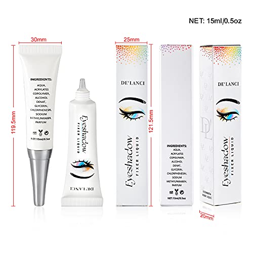 De'lanci Eyeshadow Primer/Fixer Liquid,Restore Dry Eyeliner Mascara,Mix Loose Chunky/Dust Glitter Powder Pigment,Eyeshadow Primer Base Glue Long Lasting Eye Makeups,Turn Eyeshadow To Eyeliner,Eyebrow #TOP7