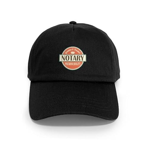 CafePress Notary Public Black Adjustable Baseball Hat