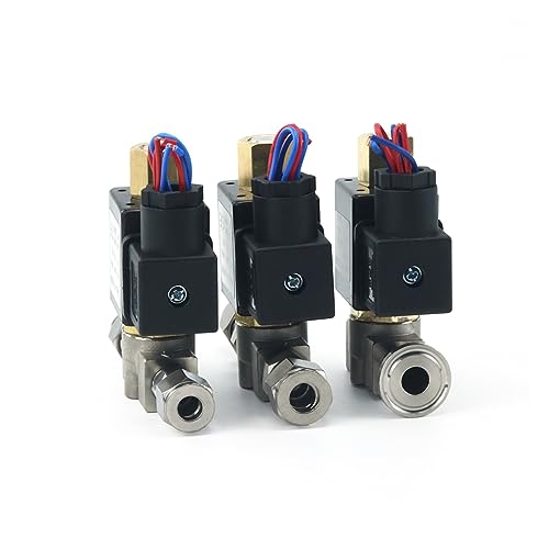 Válvula solenoide acero inoxidable normalmente abierta 12V de 2 vías para aceite DN8 4