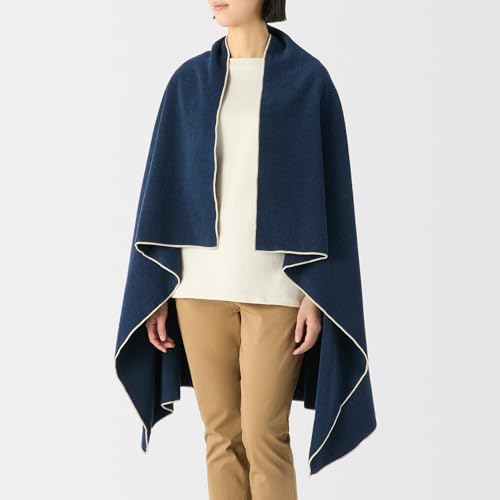 無印良品 ループ付きパイル織ハーフケット 100×140cm・ネイビー 76431671 [2]