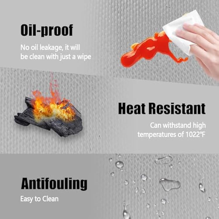 Heat Resistant Mat for Air Fryer,Deep Fryer,Oven,Gray 15x18in Hot Pads for Kitchen Counter Heat Protector,Deep Fryer Coffee Machine Accessories,Under Coffee Maker Mats for Quartz Countertop Protector