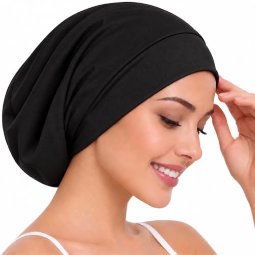 YFONG Silk Lined Bonnet for Sleeping Women Men, Real Mulberry Silk Lining