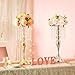 Metal Wedding Centerpieces for Table, Crystal Flower Stands, Wedding Road Lead Flower Holders, Crystal Mermaid Chandelier Flower Vases for Birthday Party Event Wedding Home Decor (Silver, 21.3