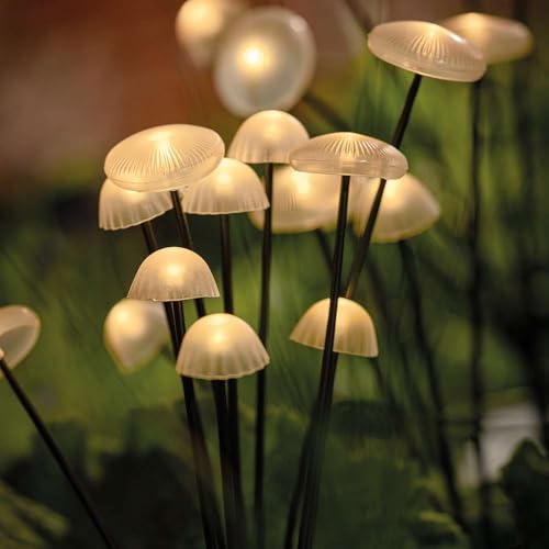 SolarCentre® Woodland Lot de 3 jeux de 5 lampes solaires en forme de champignons pour l'extérieur 15 champignons