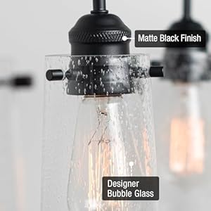 Kira home rayne 95 modern wall sconcebathroom light seeded glass matte black finish  urban country home decor