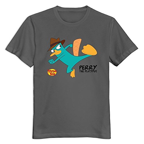 Image of Men's Perry The Platypus Phineas And Ferb O Neck Online T-Shirt X-Large