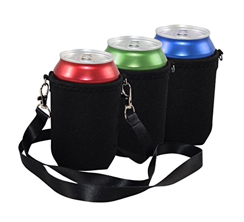 BeerHolder Eff Em Concept 3er Set Dosenhalter für den Hals, Dosenhalterung inkl. Halstrageband, Glashalter, Flaschenhalter (Lanyard)
