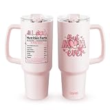YOME 40oz Mom Tumbler with Handle and Flip Straw...